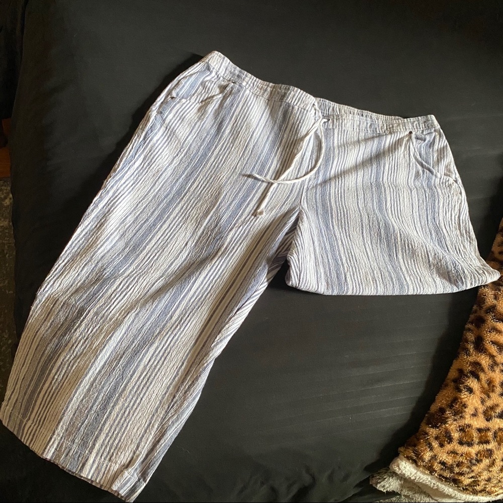 100% Cotton Beach Cropped Pants